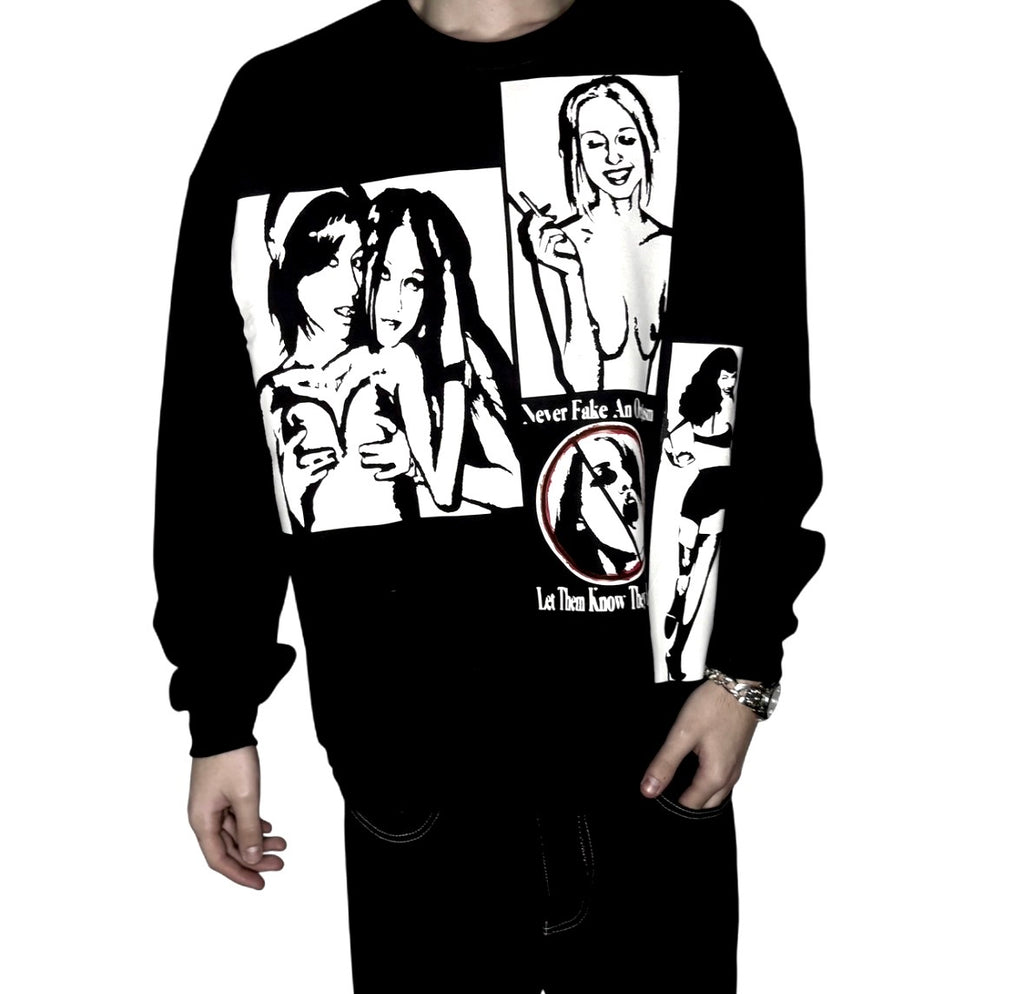 Liz vicious and Bettie page unisex sweatshirt
