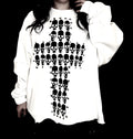 Skull cross studded unisex sweatshirt