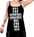 Skull cross studded tank top