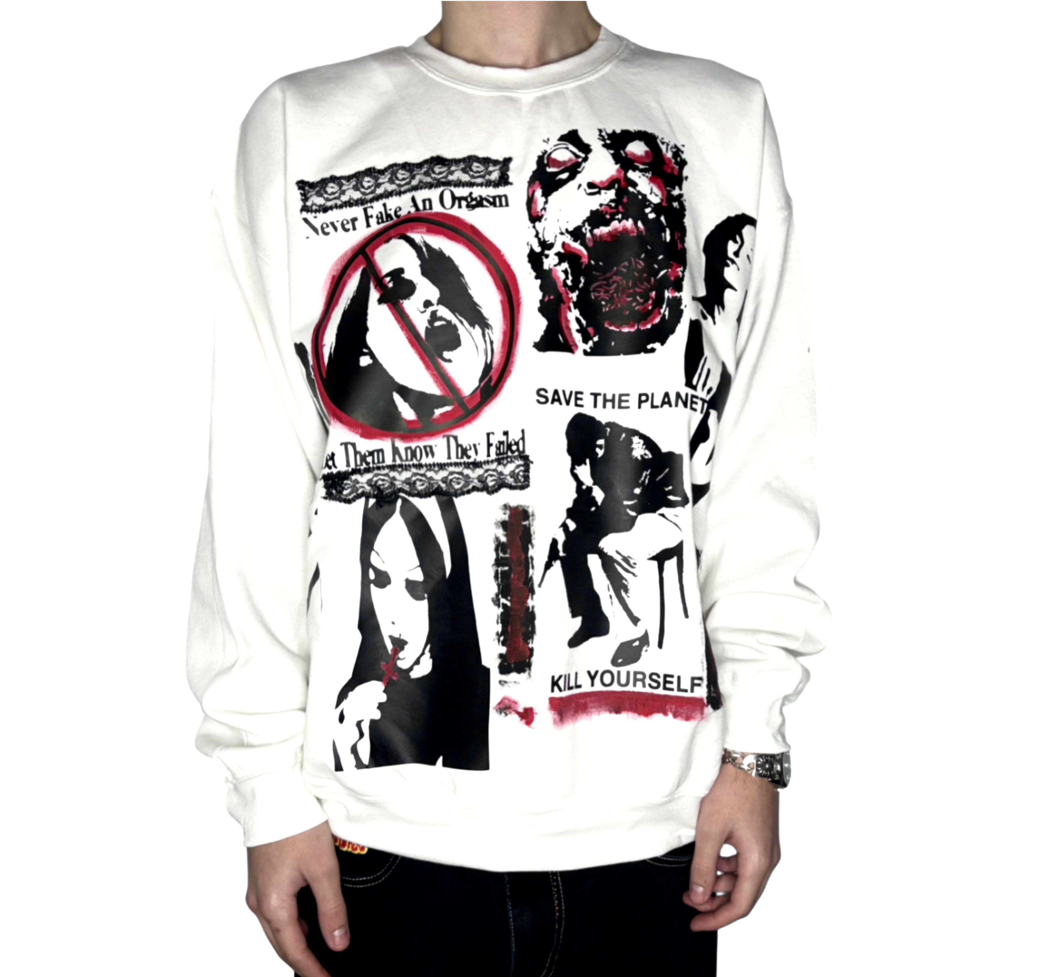 Collective trash polka sweatshirt