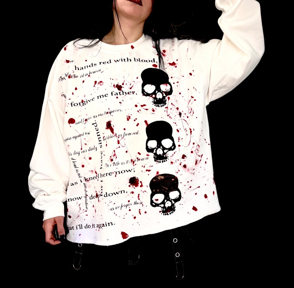 Bloody skull unisex sweatshirt 1 of 1