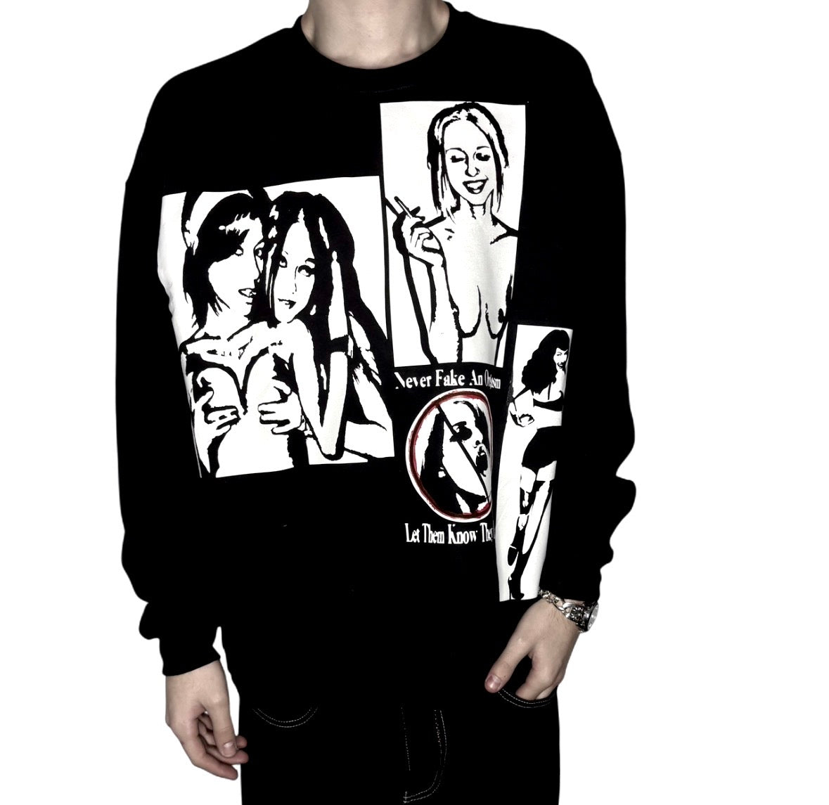 Liz vicious and Bettie page unisex sweatshirt