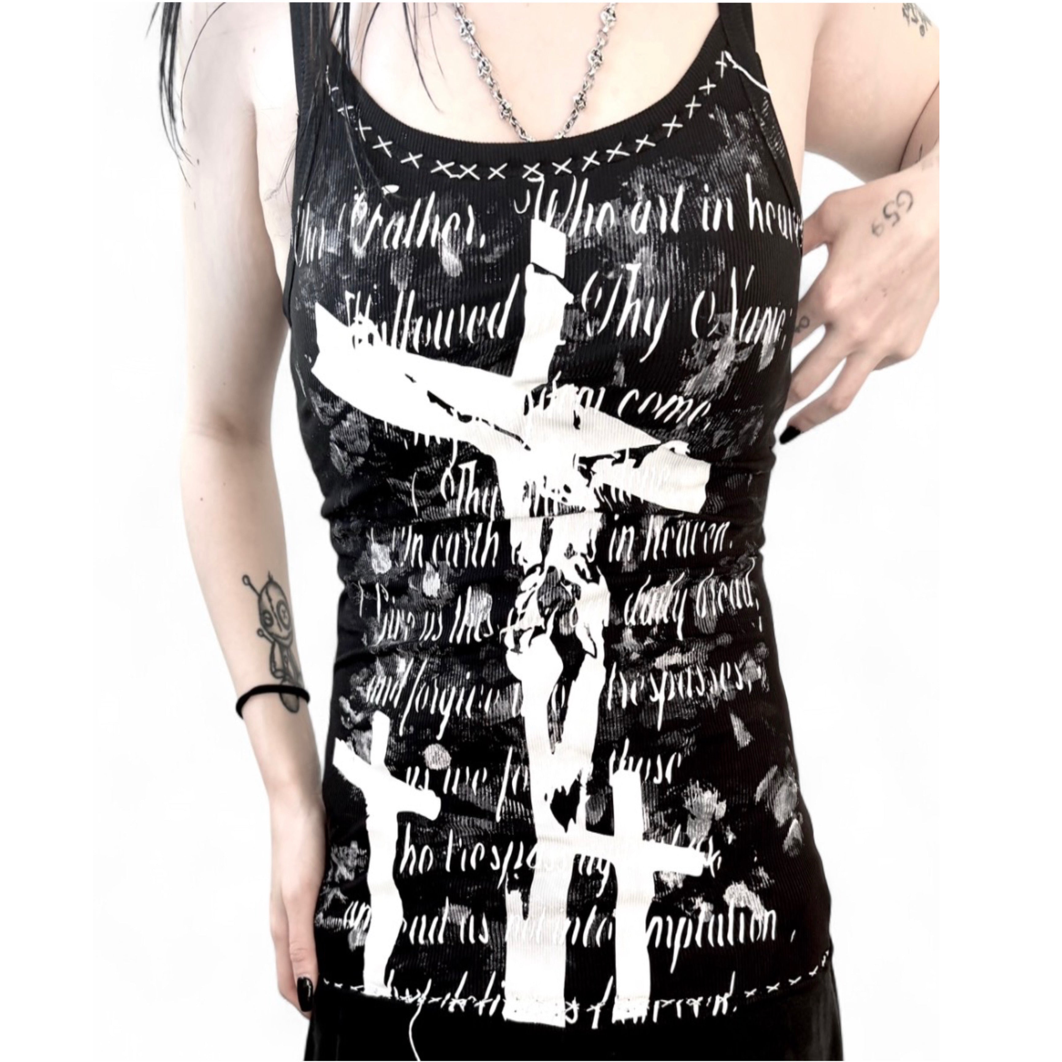 Alternative cross tank top top