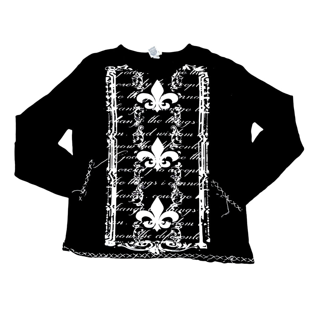 Alternative Fleur de lis long sleeve top