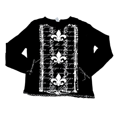 Alternative Fleur de lis long sleeve top