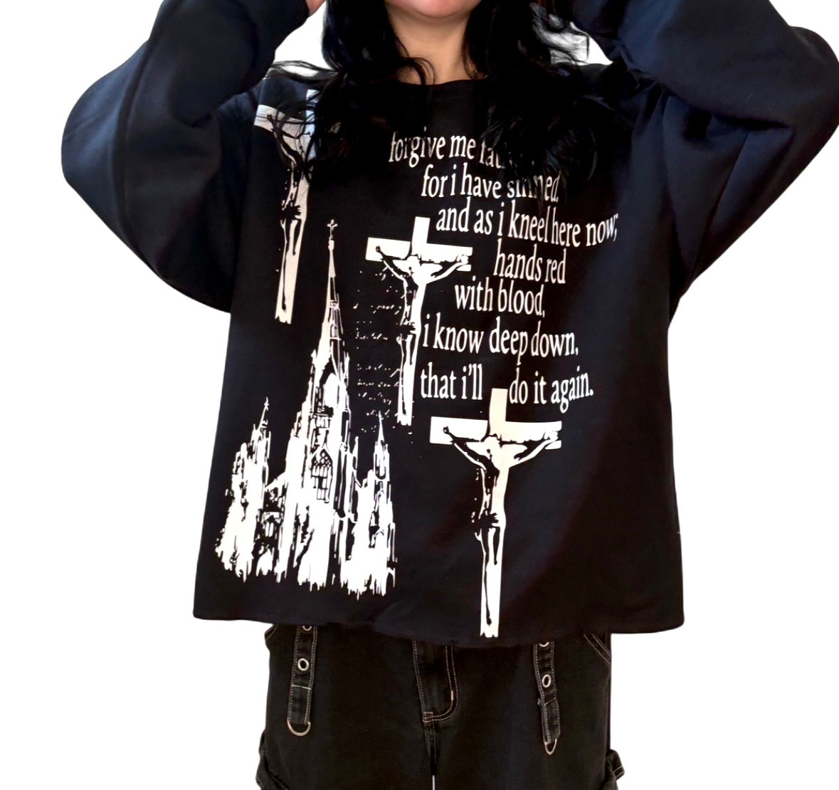 God on the cross unisex sweatshirt