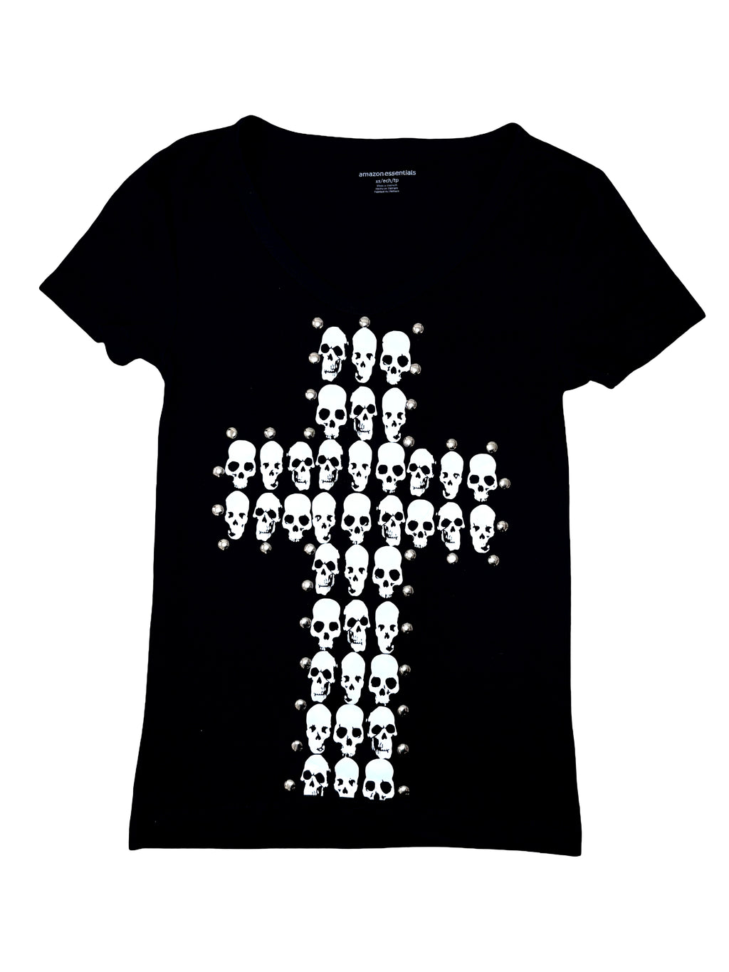 Skull cross studded top