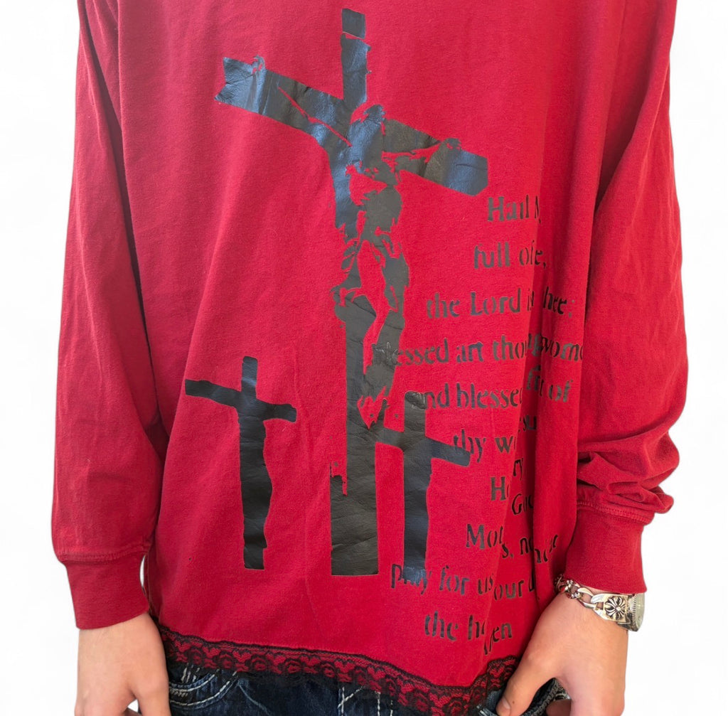 cross lace long sleeve