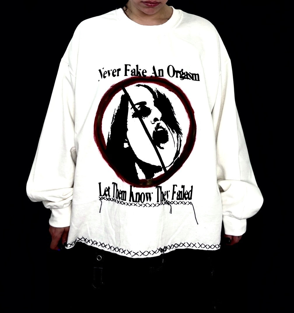 Never fake an orgasm sweatshirt
