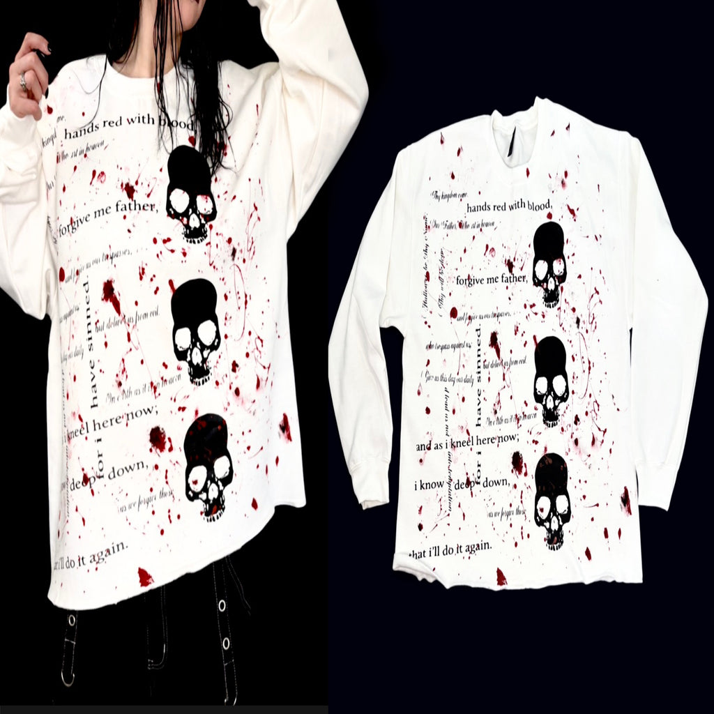 Bloody skull unisex sweatshirt 1 of 1