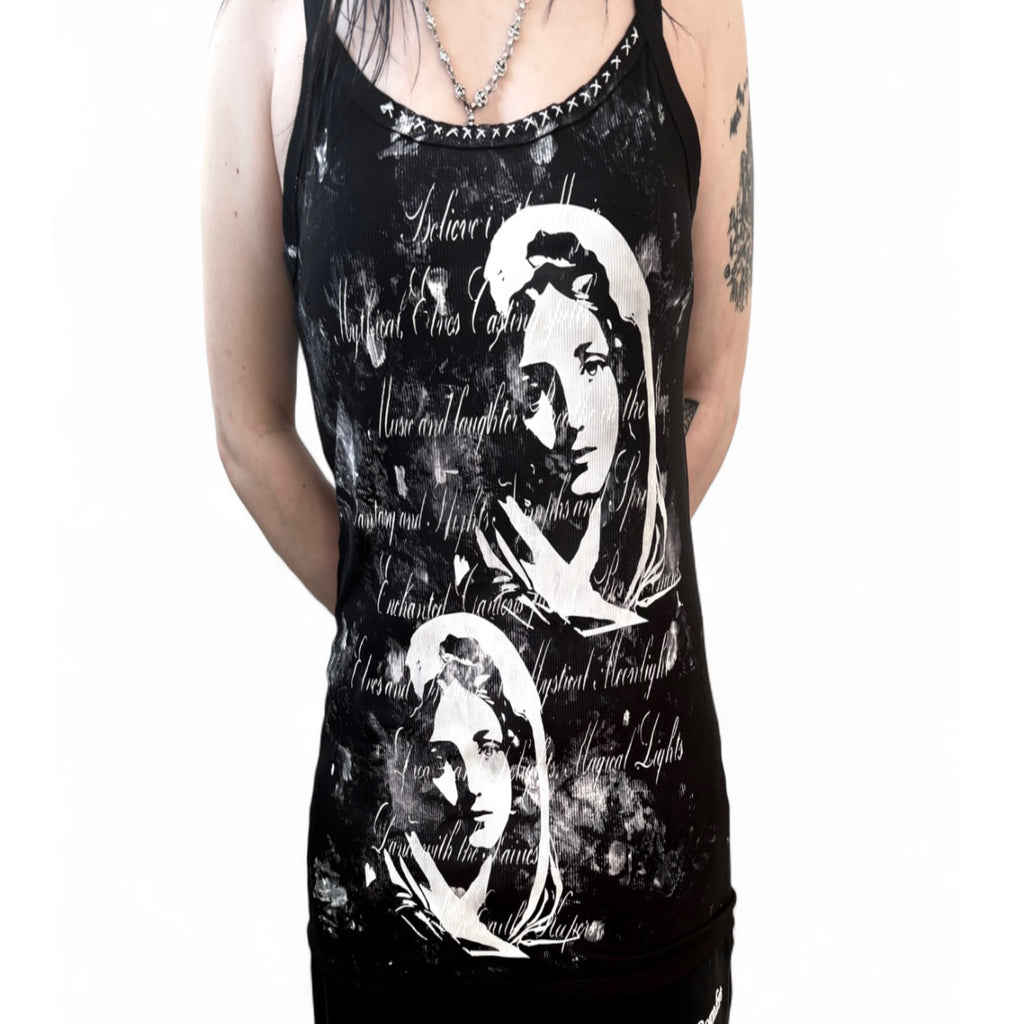Mother Mary cross tank top