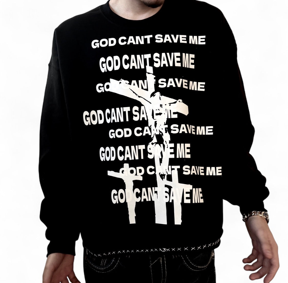 “God can’t save me” unisex sweatshirt
