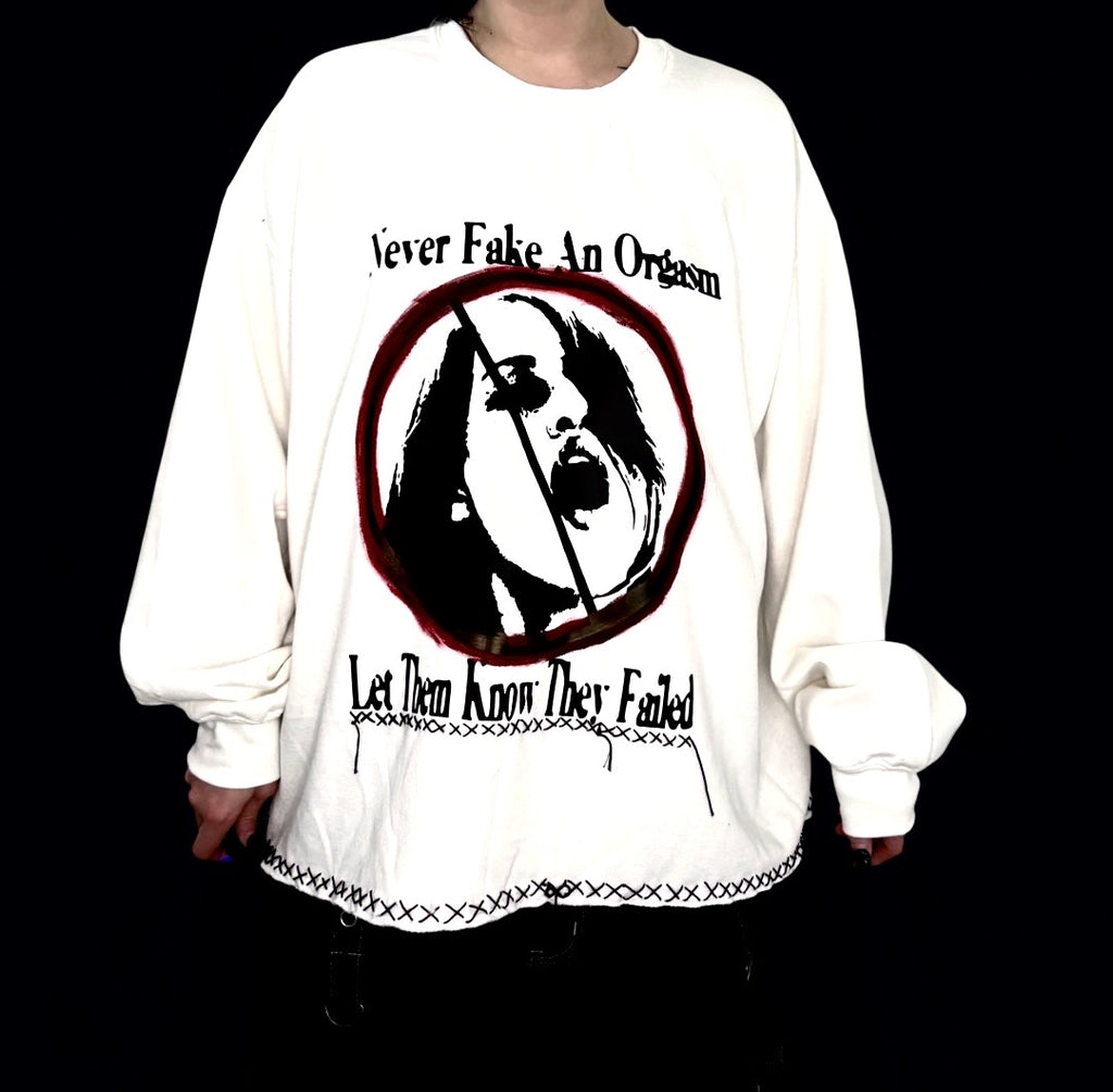 Never fake an orgasm sweatshirt