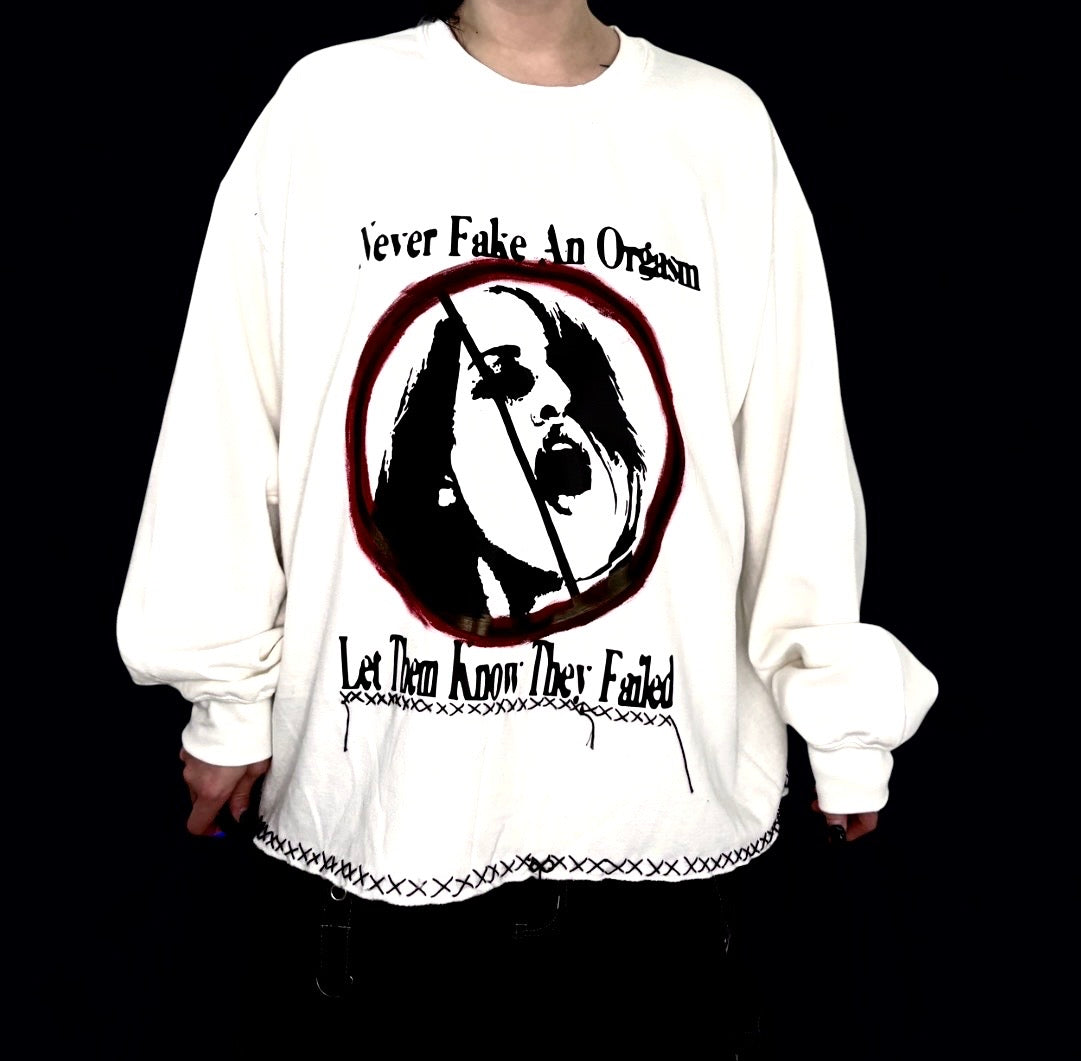 Never fake an orgasm sweatshirt