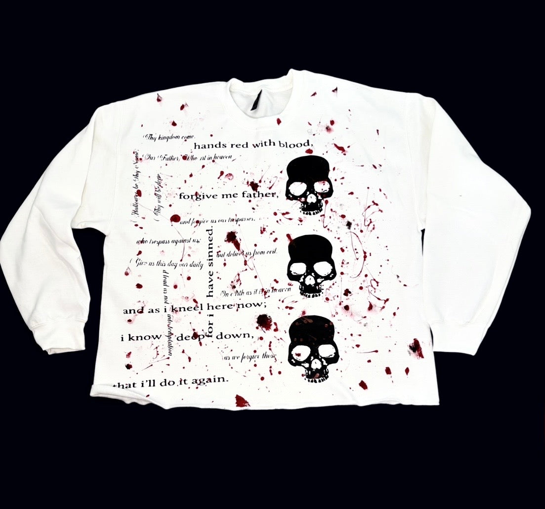 Bloody skull unisex sweatshirt 1 of 1