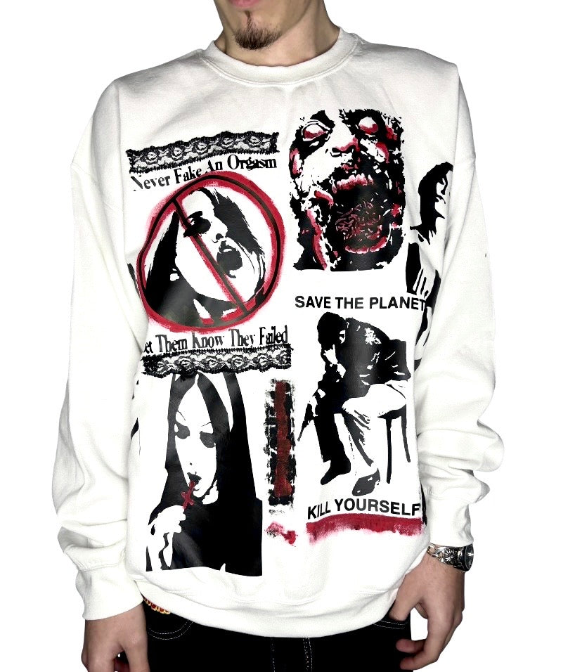 Collective trash polka sweatshirt