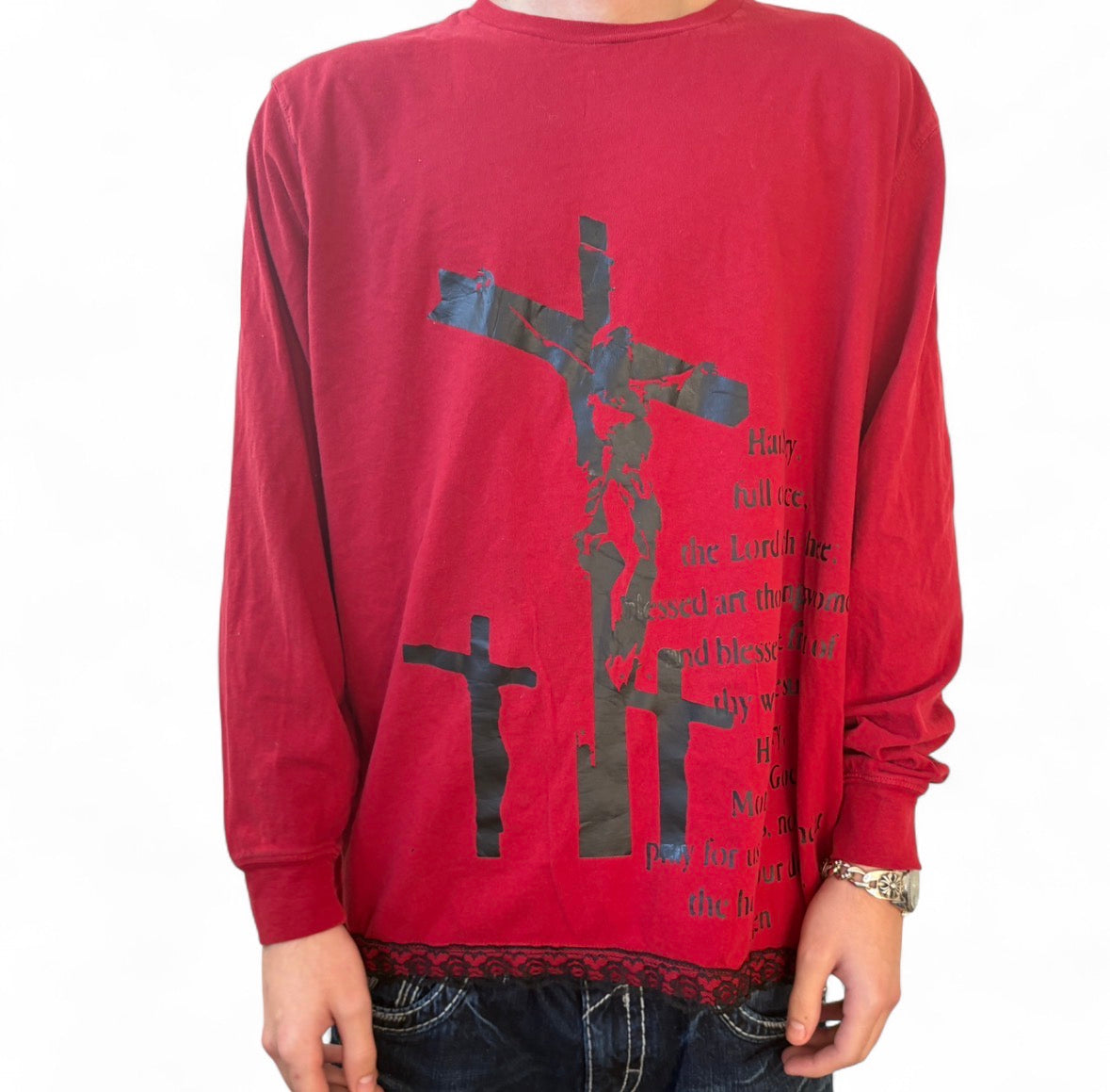 cross lace long sleeve