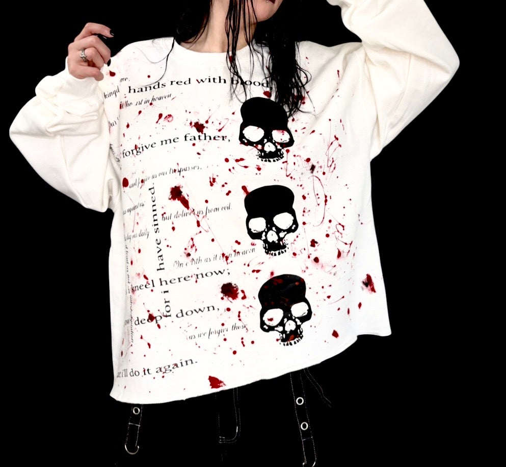 Bloody skull unisex sweatshirt 1 of 1